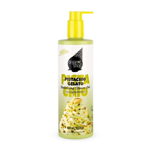 Natura Siberica Organic Shop Ice Cream Revitalising Shower Gel Pistachio Gelato Αφρόλουτρο 400ml