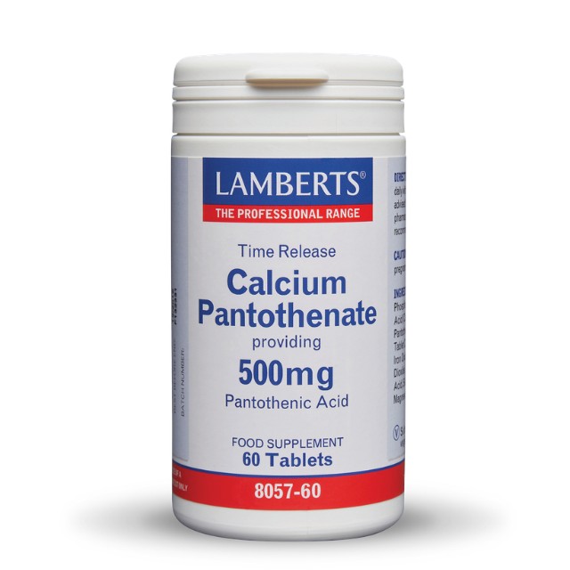 Lamberts Calcium Pantothenate 500mg, Υγιές Ανοσοποιητκό Σύστημα 60tabs (8057-60)
