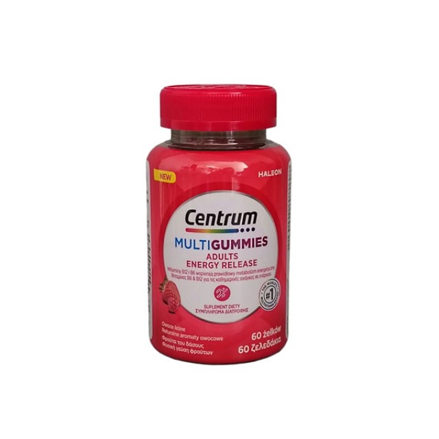 Centrum Multi Gummies Energy Relase Adults με Γεύση Φρούτα του Δάσους 60 Ζελεδάκια