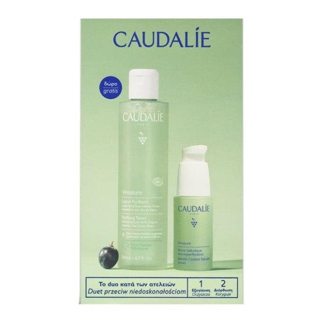 Caudalie Πακέτο Vinopure Purifying Toner 200ml & Δώρο Blemish Control Salicylic Serum 30ml