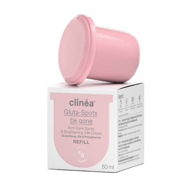 Clinea Gluta-Spots Be Gone Anti-Dark Sport & Brightening 24h Cream Refill Κρέμα Κατά των Κηλίδων 50ml