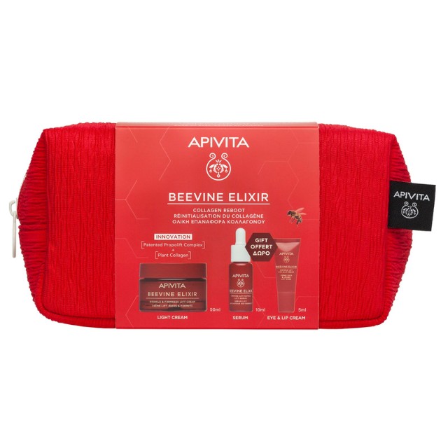 Apivita Πακέτο Beevine Elixir Light Cream 50ml & Δώρο Serum 10ml + Eye & Lip Cream 5ml