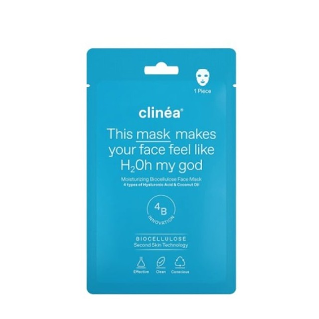 Clinea Moisturizing Biocellulose Μάσκα Προσώπου για Ενυδάτωση 1τμχ