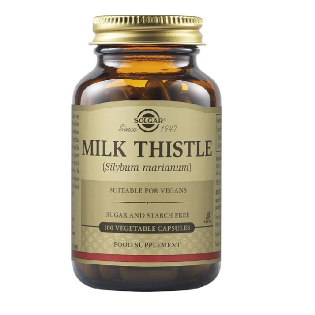 Solgar Milk Thistle, Συμπλήρωμα Διατροφής με Εκχύλισμα από Γαϊδουράγκαθο, 100 φυτικές κάψουλες