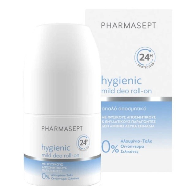 Pharmasept Hygienic Mild Deo 24h Roll-on Απαλό Αποσμητικό Για Ευαίσθητες Επιδερμίδες, 50ml