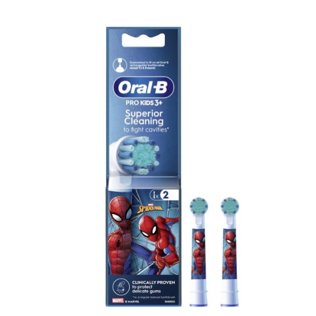 Oral-B Pro Kids 3+ Superior Cleaning Spiderman Ανταλλακτικά Ηλεκτρικής Οδοντόβουρτσας