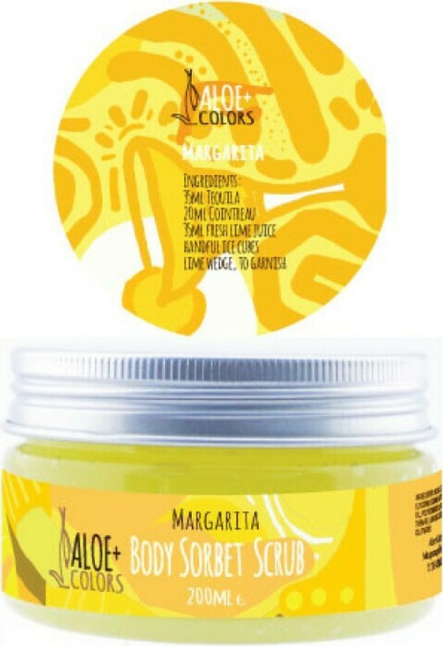 ALOE+ COLORS Face & Body Sorbet Scrub Margarita, Απαλό Απολεπιστικό Σώματος 200ml