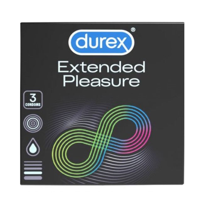 Durex Προφυλακτικά Extended Pleasure, 3τεμάχια