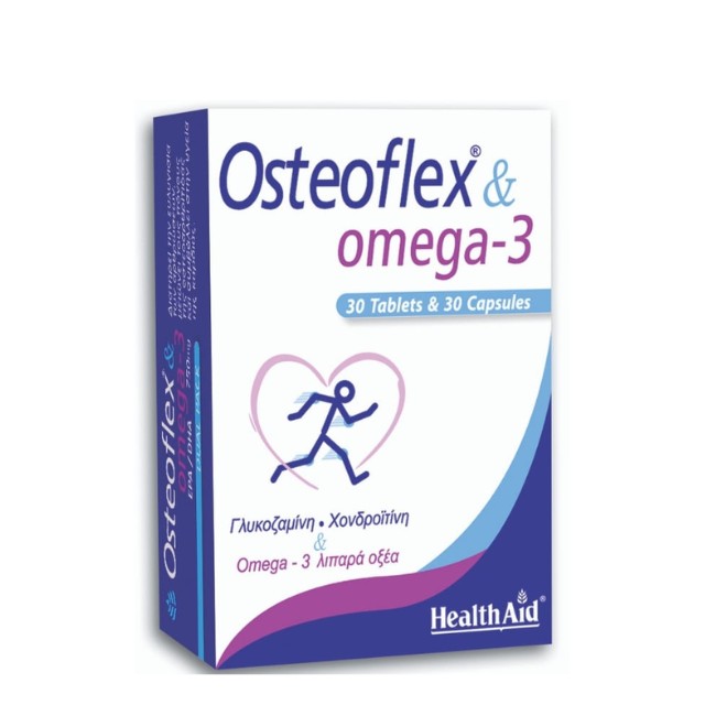 Health Aid Osteoflex & Omega-3 Συμπλήρωμα Διατροφής για Αρθρώσεις & Καρδιά 30 Ταμπλέτες & 30 Κάψουλες