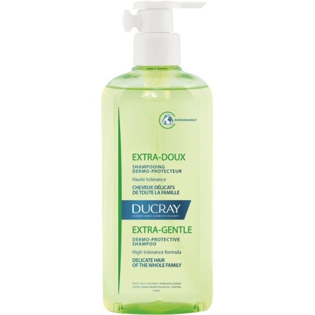 Ducray Extra Doux Gentle Dermo-Protective Shampoo Δερμοπροστατευτικό Σαμπουάν για Όλη την Οικογένεια 400ml