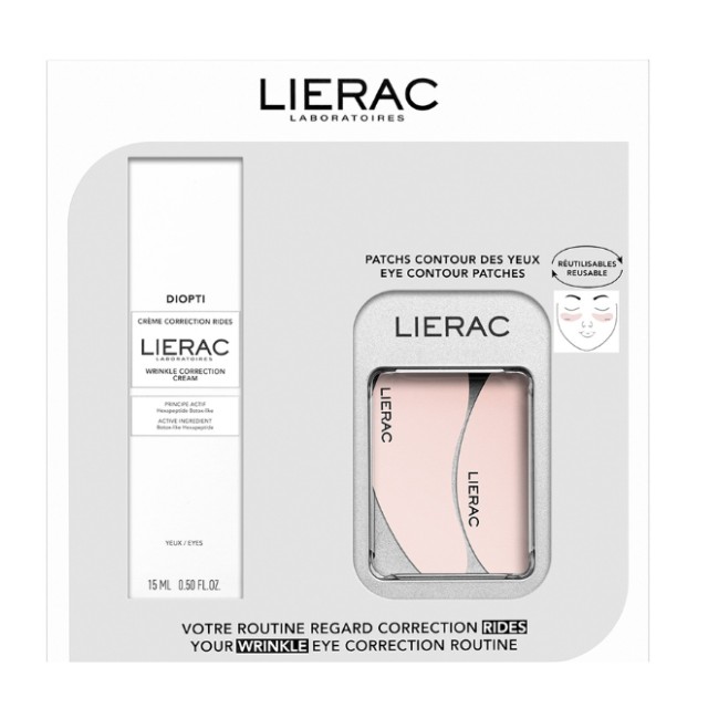 Lierac Diopti Πακέτο Wrinkle Correction Cream 15ml & Eye Contour Patches 1 Ζευγάρι