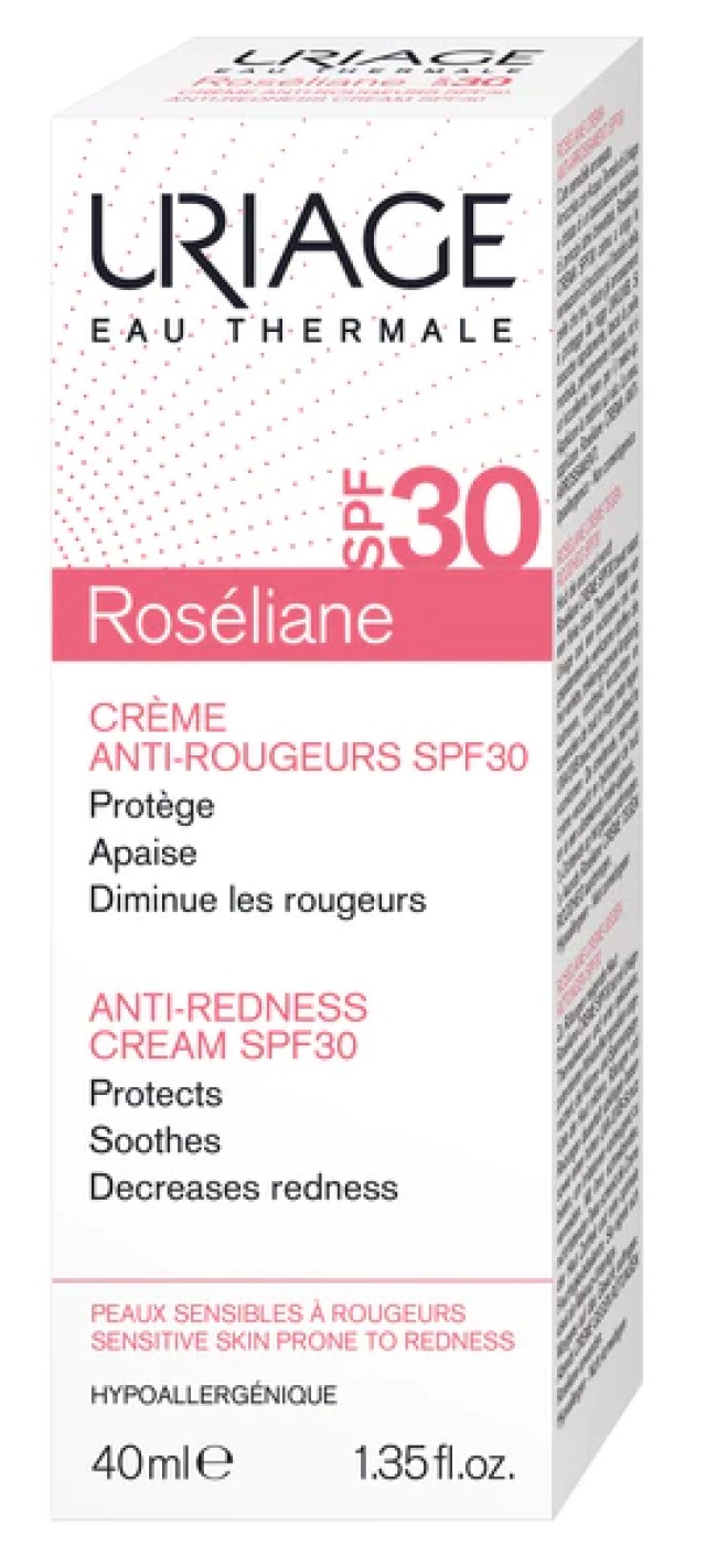 URIAGE Roseliane Creme Anti Rougeurs SPF30 Κρέμα κατά της Ερυθρότητας, 40ml
