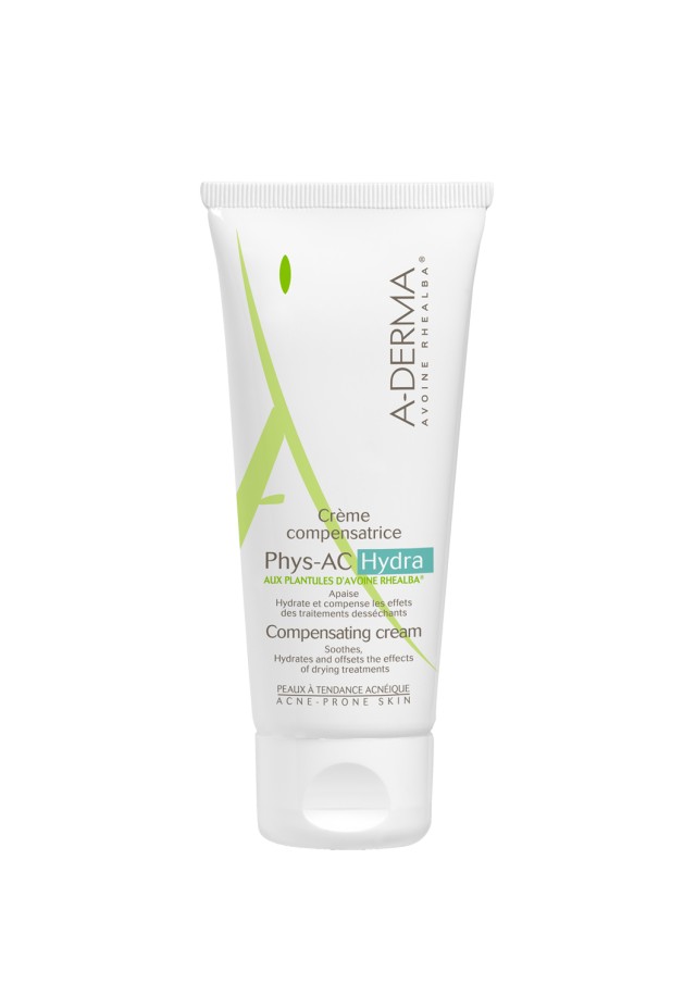 A-DERMA Phys-AC Hydra Creme Compensatrice Ενυδατική Αντισταθμιστική Κρέμα για Δέρματα με Τάση Ακμής, 40ml