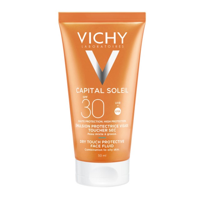 Vichy Capital Soleil Dry Touch Fluid SPF30 Αντηλιακή Κρέμα Προσώπου Για Ματ Αποτέλεσμα 50ml