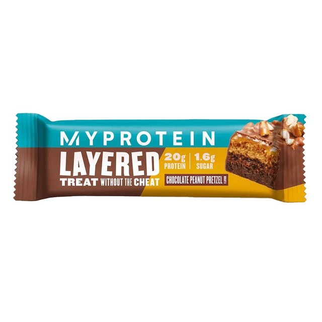 MyProtein Layred Treat Without The Cheat Chocolate Peanut Pretzel Πρωτεϊνική Μπάρα, 60gr